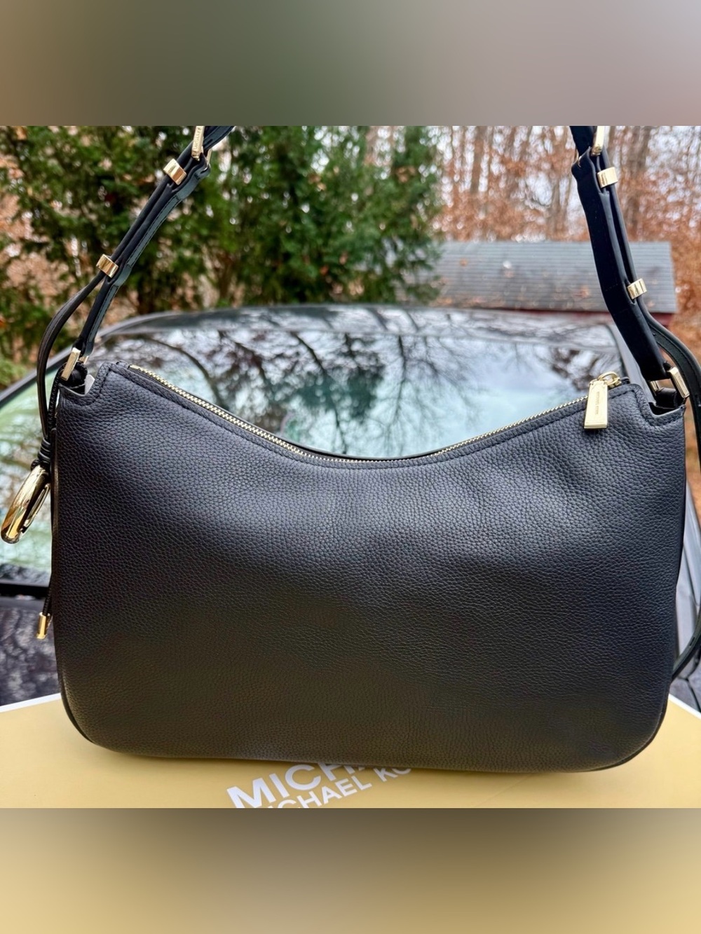 Michael Kors Black Pebbled Leather Nolita - Picture 2 of 14